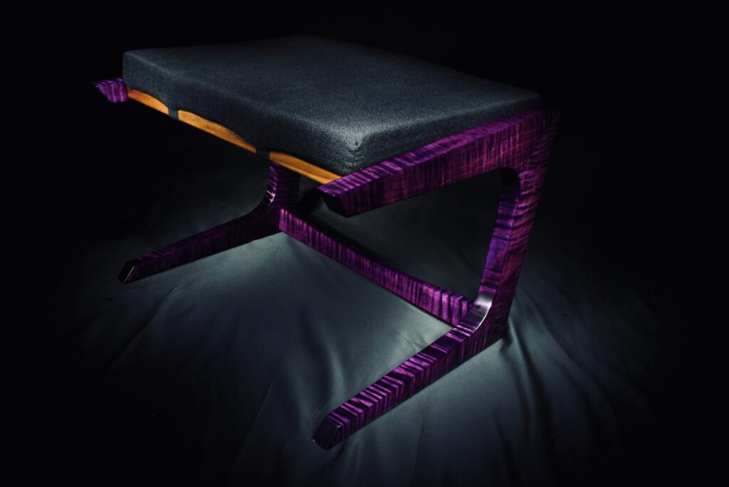 Noir Crest Ottoman Design - Deep and Rich Purple