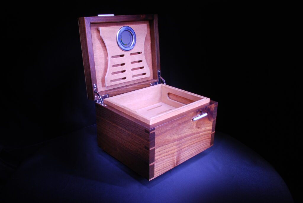 Walnut Humidor with vented Boveda holder