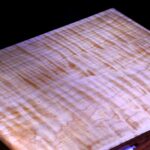 Close up example of curly maple.